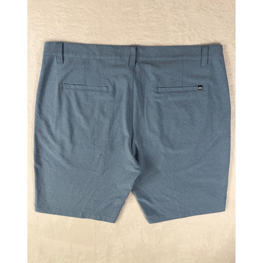 Travis Mathew Beck Golf Shorts Performance Stretch Poly Blend Blue Men's Size 40 - Picture 6 of 7